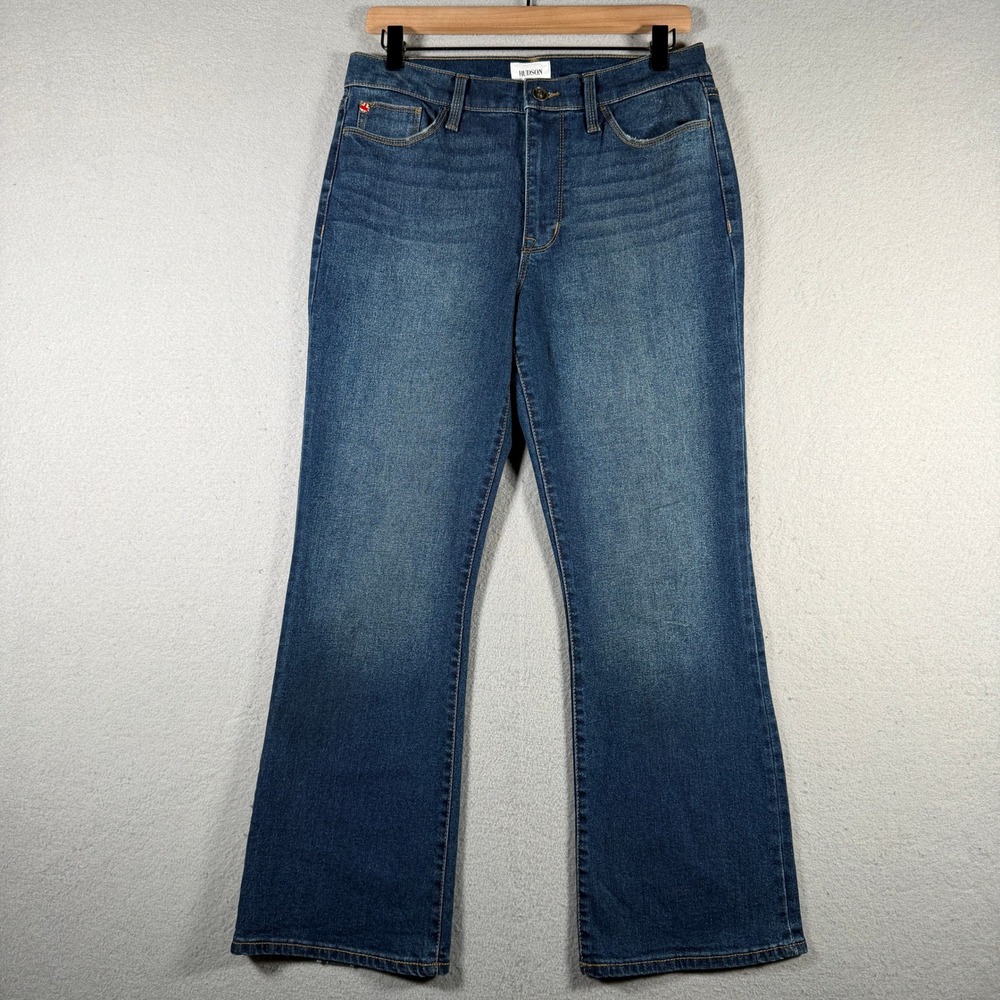 Hudson Blair Enya High Rise Flare Jeans Blue Medium Wash Size 29 AR2ENY7501